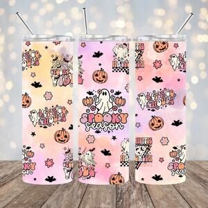 Spooky Season Ghost Pumpkin 20oz Tumbler With Straw